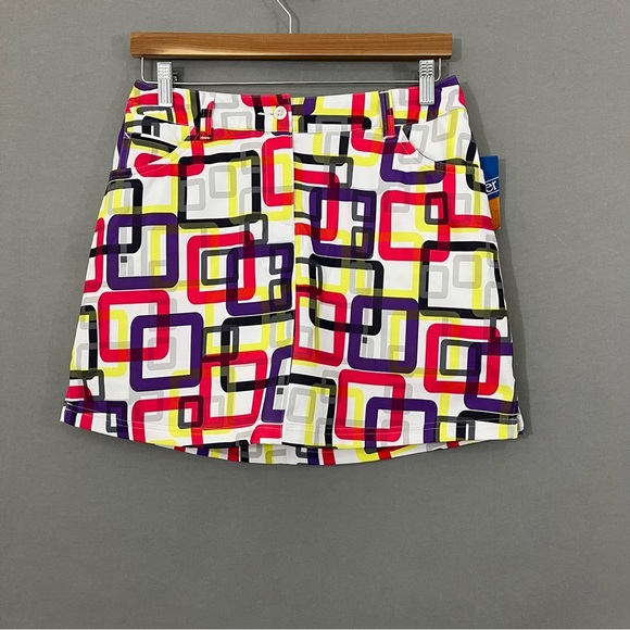 Slazenger Golf Skort Multicolor Geometric Print Athletic - Picture 1 of 16